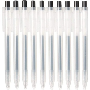 image:imageMUJI  05mm Blue Smooth Gel Ink Retractable Ballpoint Pen 10 PiecesBlack