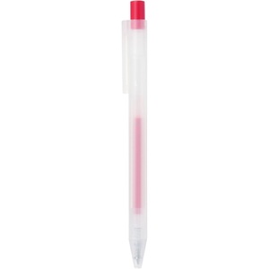 image:imageMUJI  05mm Blue Smooth Gel Ink Retractable Ballpoint Pen 10 PiecesRed