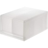 image:image MUJI 76749028 Polypropylene Case Drawer Type Deep 2 Pieces with Partitions Translucent V Approx Width 102 x Depth 146 x Height 69 inches 26 x 37 x 175 cmTranslucent