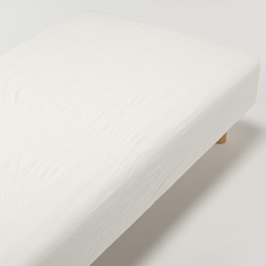 image:imageMUJI Organic Washed Cotton Fitted Sheet Ecru S 100x200x1828cm