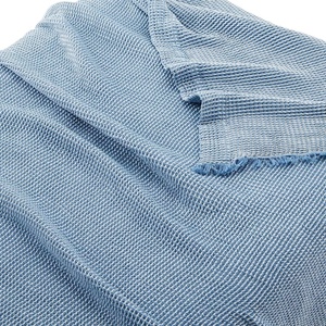 image:imageMuji Cotton Waffle Blnket  S BlueOff WhiteBlueOff White