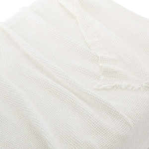 image:imageMuji Cotton Waffle Blnket  S BlueOff WhiteWhite